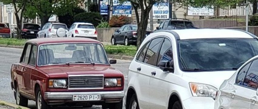 ВАЗ 2107 с белорусскими номерами замечен в США