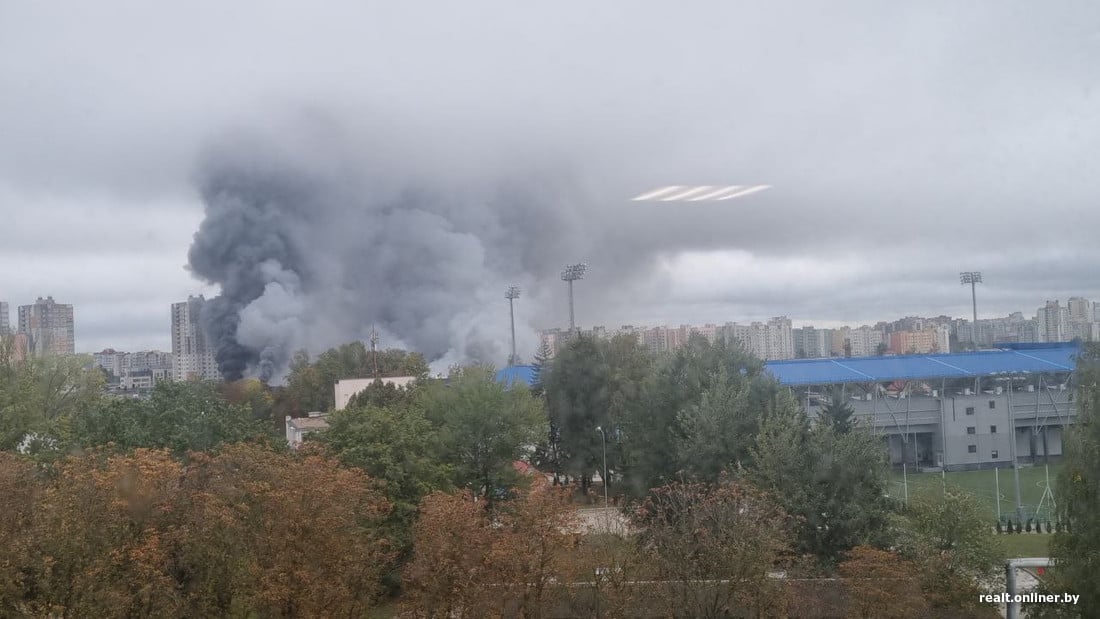 В Минске горел строящийся торговый центр