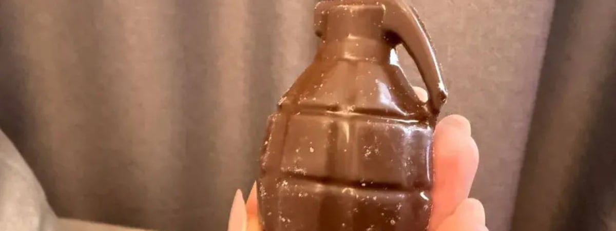 В Фаниполе предлагают съесть гранату, пистолет и танк, привезенные из России