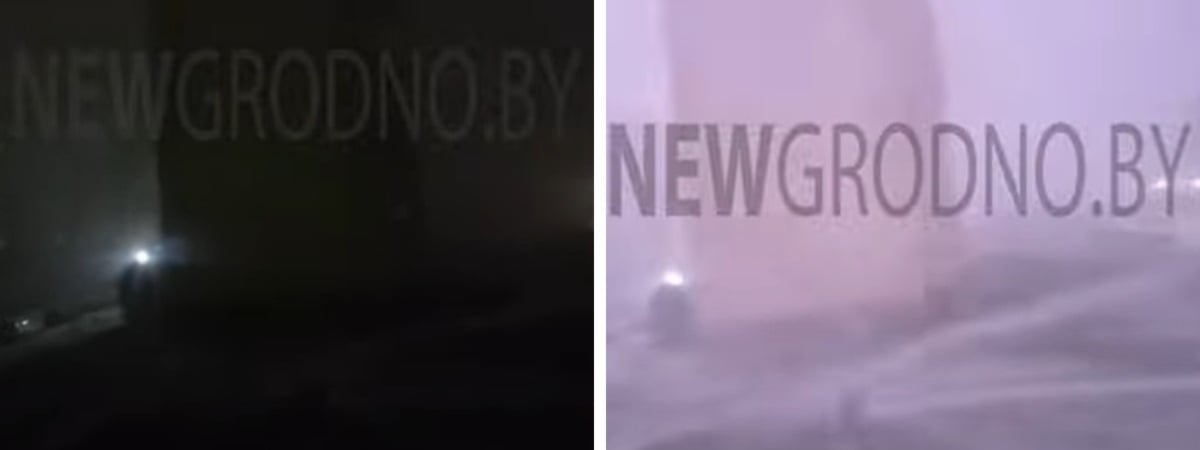 «Смотрите, творится какая-то фигня» — В Гродно засняли снег и молнию одновременно — Видео