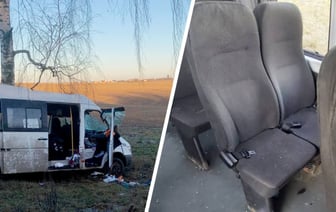 Под Минском маршрутка слетела в кювет и перевернулась — 7 человек в больнице — Фото