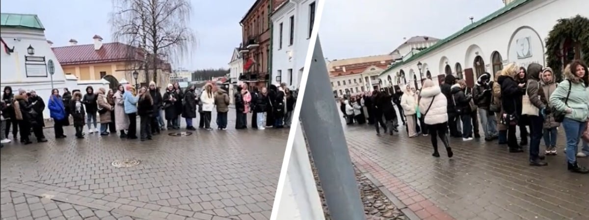 «Надеюсь, это шутка» — В центре Минска увидели большую очередь «из детей», «чтобы поесть» — Видео