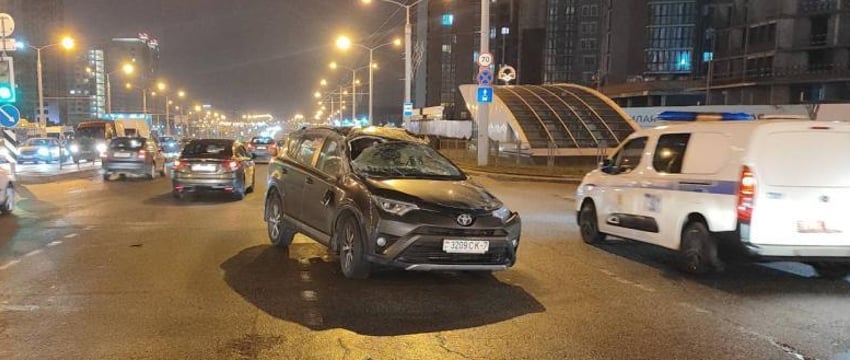 Toyota перевернулась в Минске
