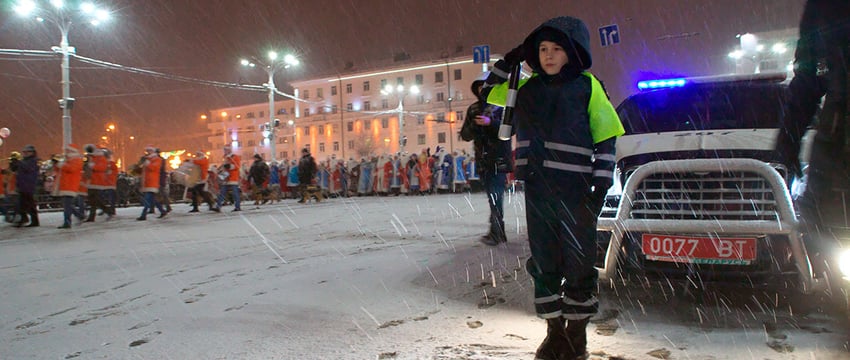 Завтра в Витебске ограничат движение транспорта на время парада Дедов Морозов
