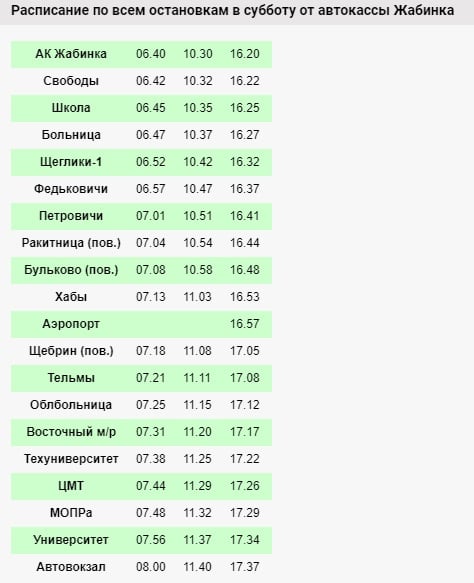 Аэропорт Брест — новая остановка автобуса № 77. Полное расписание по средам и субботам