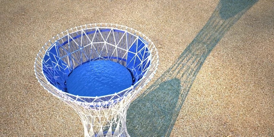 Двухполостный гиперболоид, который полями регенерации должен был опреснять воду