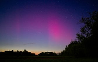Северное сияние над Витебской областью: фоторепортаж