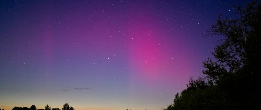 Северное сияние над Витебской областью: фоторепортаж