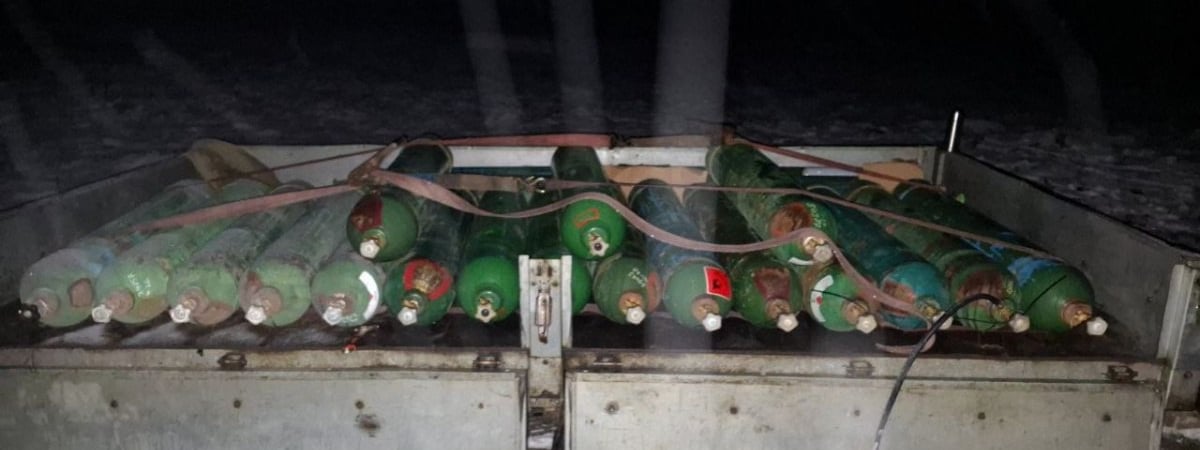 Под Гродно пограничники задержали нарушителей, у которых при себе были метеозонды и баллоны с газом