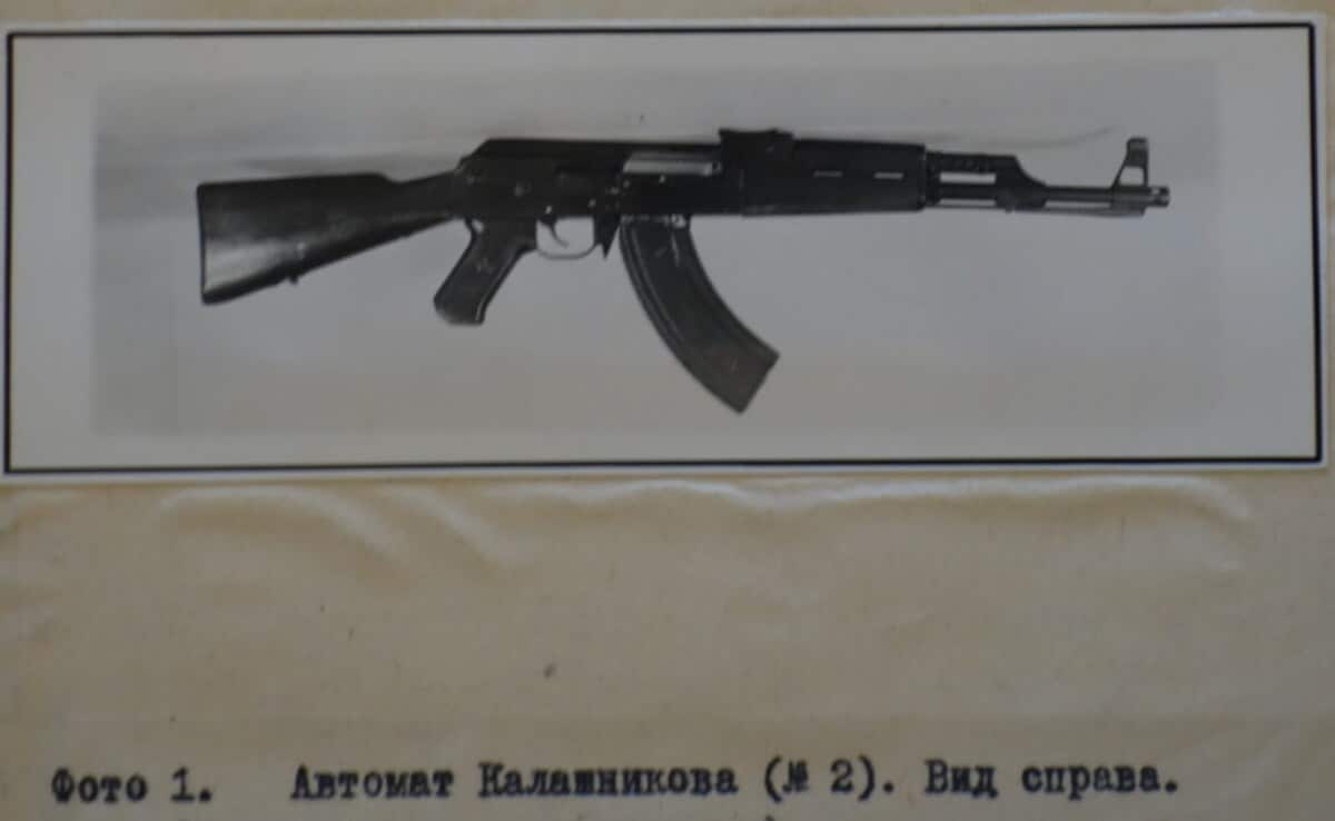 Kalashnikov AK-47 experimental assault rifle, photo from trials report of 1947