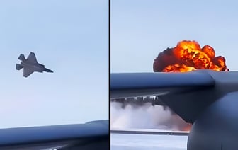 На видео попало, как на Аляске разбился американский военный истребитель F-35 — Видео