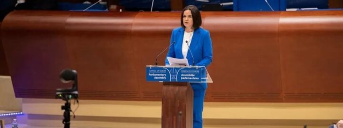 «Предлагаю начать разработку дорожной карты вступления демократической Беларуси в Совет Европы»: Тихановская выступила в ПАСЕ