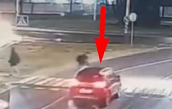 Сегодня утром в Бресте сбили велосипедиста — это попало на видео