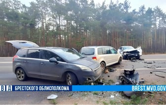 Под Брестом столкнулись три легковушки и трактор. Кто ударил первым? — Фото