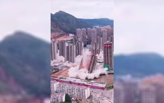 Это не компьютерная графика? Видео с одновременным сносом 15 высоток набрало 12 млн просмотров в Х — Видео