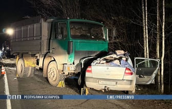 Три трупа — в Лиозненском районе легковушка въехала в МАЗ