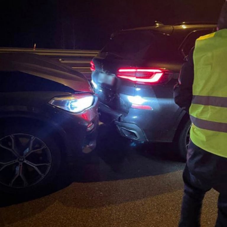 На польской границе водитель Audi пытался вклиниться в очередь и усадил человека на капот