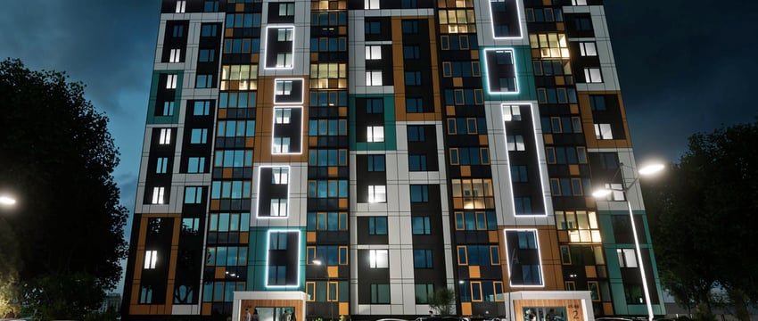 Начало строительства многоэтажного дома возле костела в Витебске