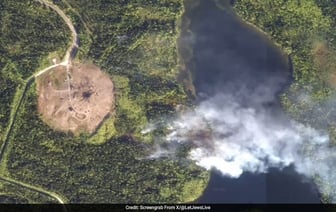 На спутниковых снимках видна воронка после неудачного испытания российской ракеты "Сармат"