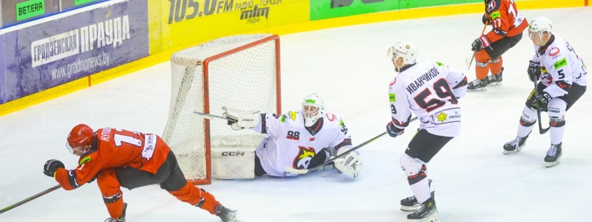 Хоккеисты «Немана» победили «Гомель», уступая по ходу матча 0:2