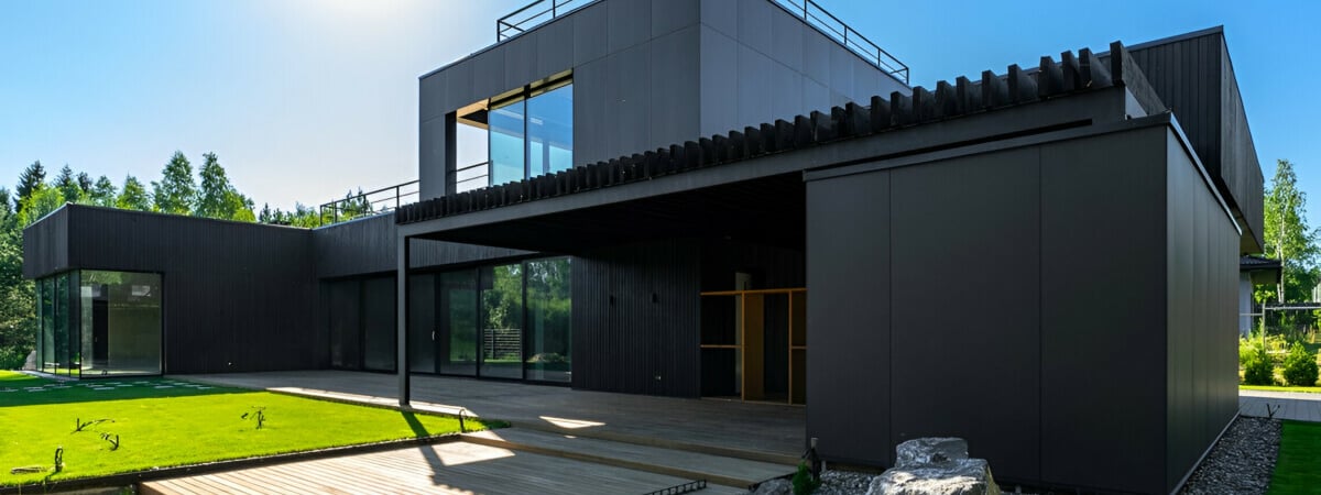 Tesla — в подарок! Под Минском выставили на продажу чёрный дом в «футуристическом стиле». Сколько просят? — Фото