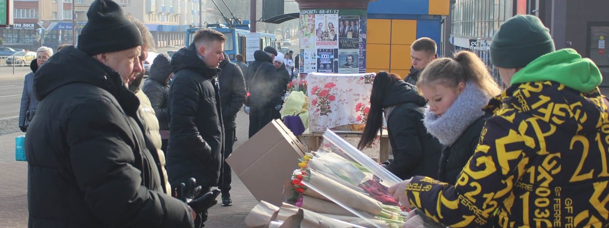 Стали известно, где в Гродно можно будет торговать цветами к 8 марта