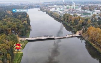 В Мостах продолжается реконструкция самого длинного подвесного моста в Беларуси