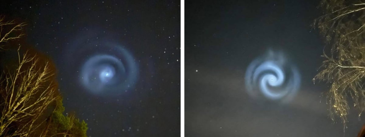 «От нас что-то скрывают» — Спиральная «кротовая нора» в небе над Европой вызвала переполох в соцсетях. Что это было? — Видео