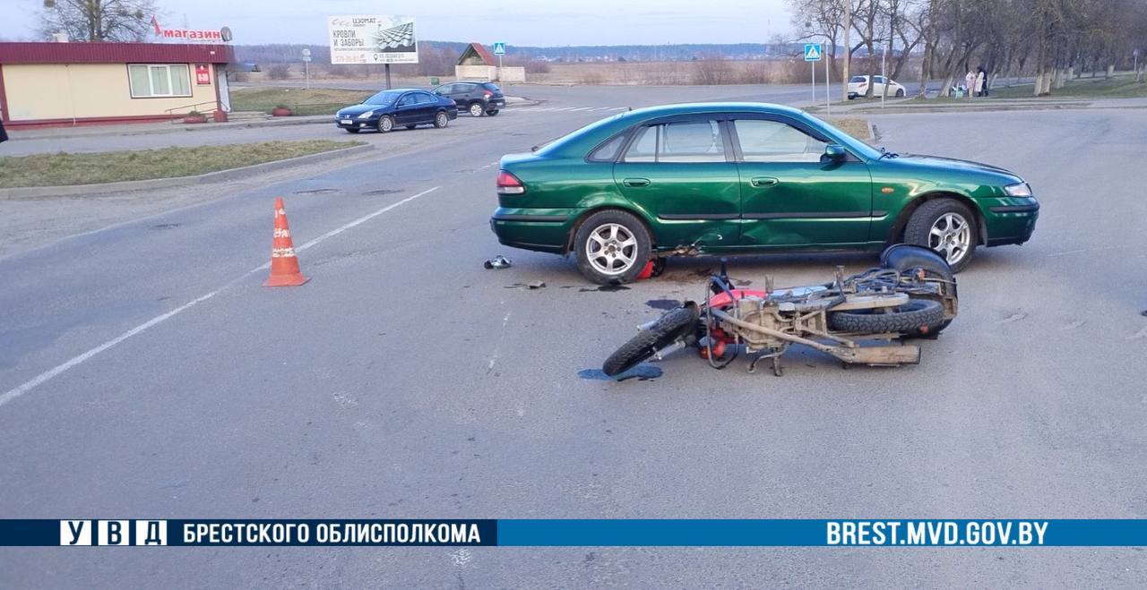 В Ивацевичах в ДТП попал несовершеннолетний мотоциклист