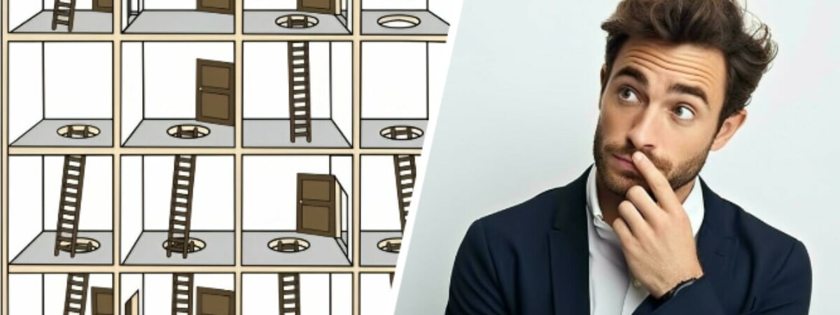 Эта головоломка проверит вашу находчивость. Сможете ли вы выбраться на верх за 5 секунд?