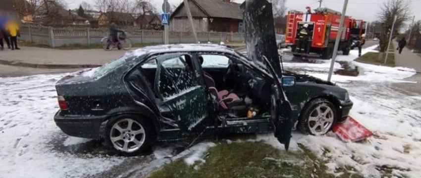 В Малорите загорелся автомобиль BMW