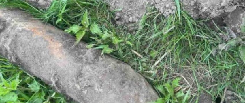 Обнаружение авиабомбы времен ВОВ под Барановичами