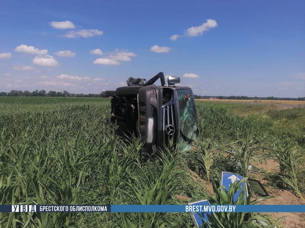 Возле Бреста в ДТП пострадала женщина и 6 ее детей