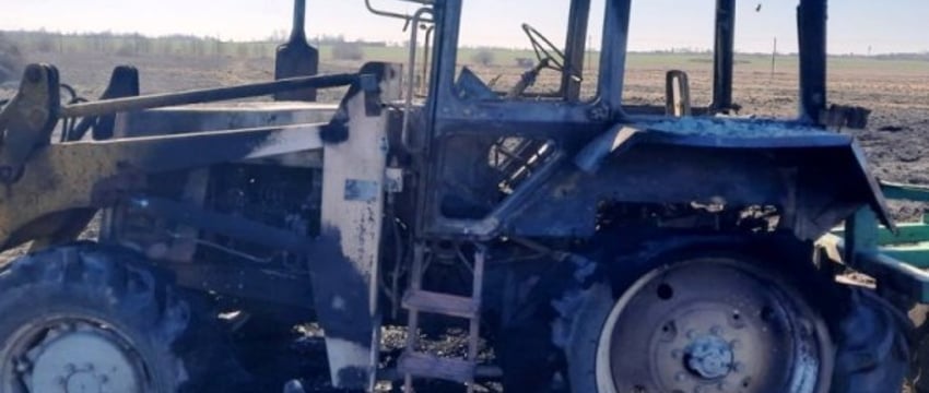 Трактор загорелся в Ганцевичском районе