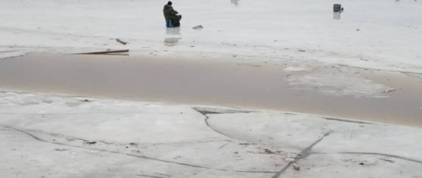 В Могилеве десятки рыбаков вышли на тающий лед