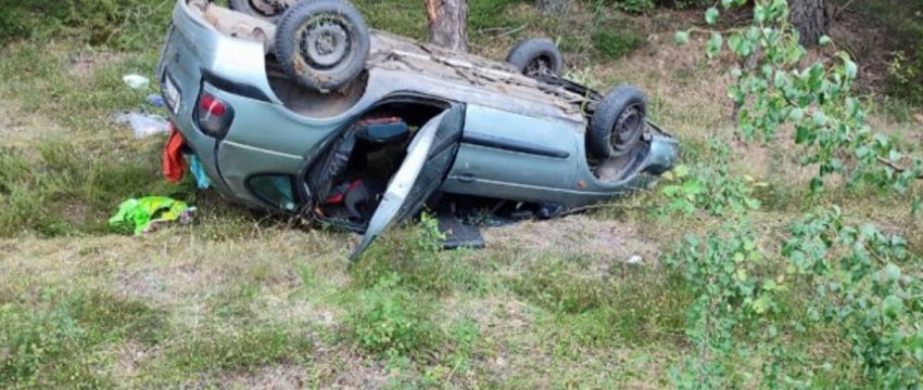 В Брестском районе перевернулся автомобиль