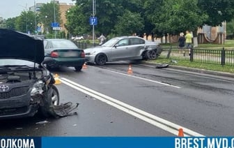 ДТП в Пинске: BMW не уступил дорогу