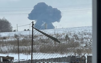 В Белгородской области России упал военно-транспортный самолет Ил-76. Погибли 63 человека