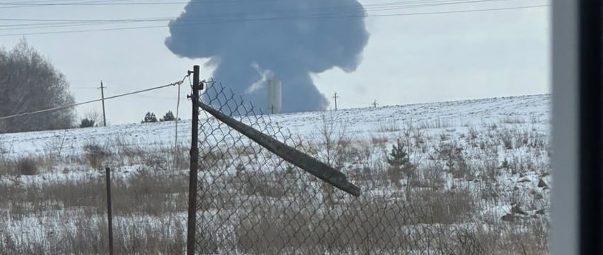 В Белгородской области России упал военно-транспортный самолет Ил-76. Погибли 63 человека