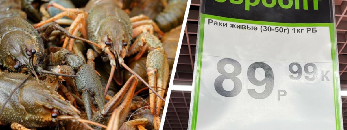 В магазине заметили белорусских раков почти за 90 рублей. Почему дороже креветок? — Фото