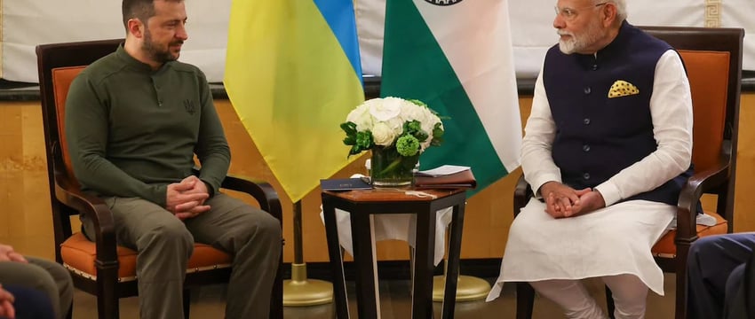 В Нью-Йорке Зеленский поблагодарил премьер-министра Моди за мирные усилия в украинском конфликте.