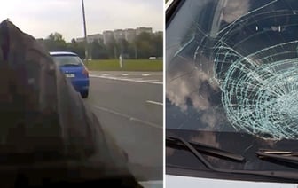 В лобовое прилетела чья-то покрышка: разбила стекло, повредила машину. С кого теперь спрашивать?