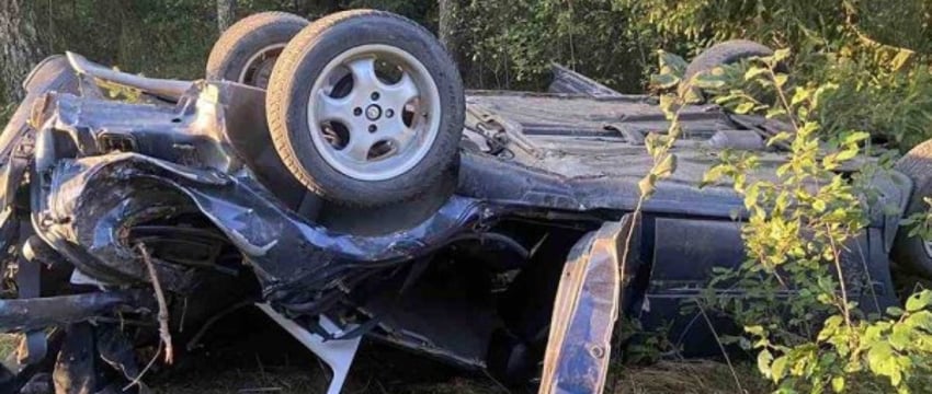 Все произошло из-за лося. В Брестской области перевернулся Volkswagen