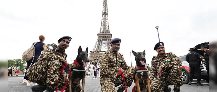 Элитный индийский кинологический отряд K9 усилит безопасность на Олимпийских играх в Париже.