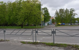 Закрытие пешеходного перехода на улице Быховской в Гомеле