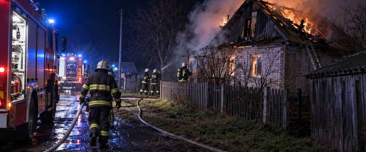 Два человека погибли при пожаре в деревне Яновичи