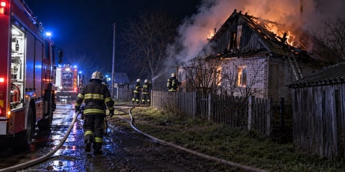 Два человека погибли при пожаре в деревне Яновичи