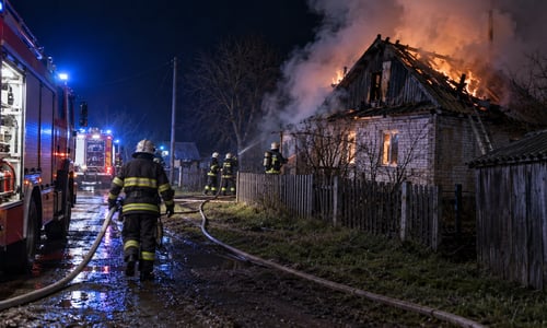 Два человека погибли при пожаре в деревне Яновичи