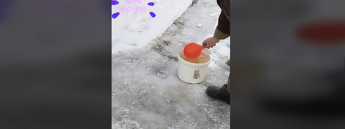 Белорус показал, как сделать дорожку не скользкой с помощью … воды — Полезно