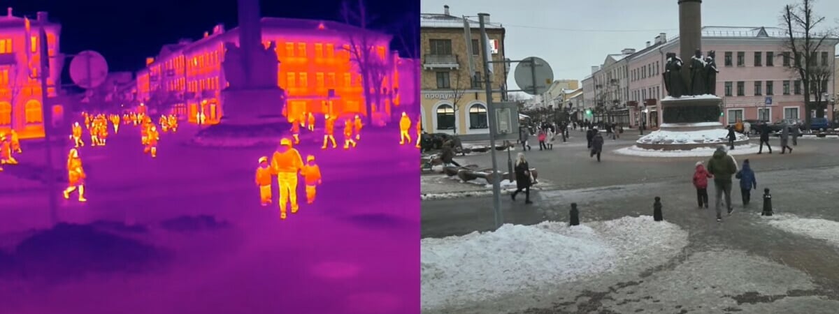Появилось видео, как выглядит Брест через тепловизор — Видео